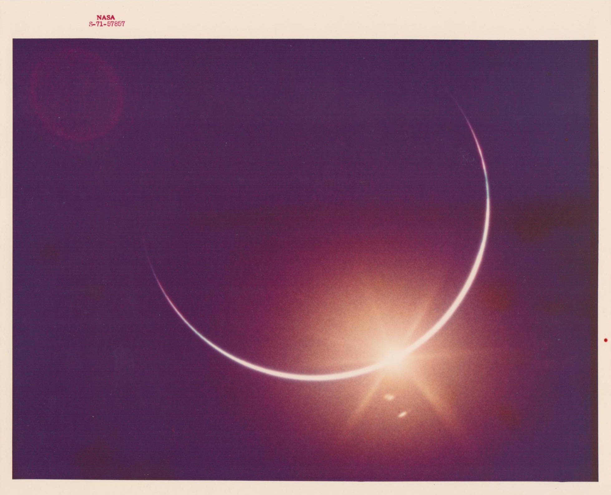 Eclipse of the Sun by the Earth, Apollo 12, November 1969