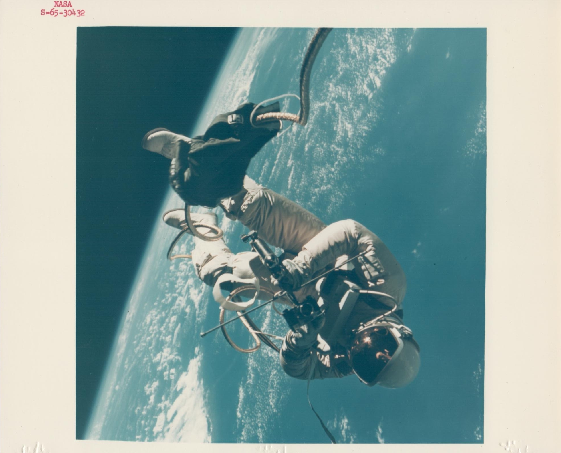 James McDivitt, Ed White walking in space, Gemini 4, June 1965