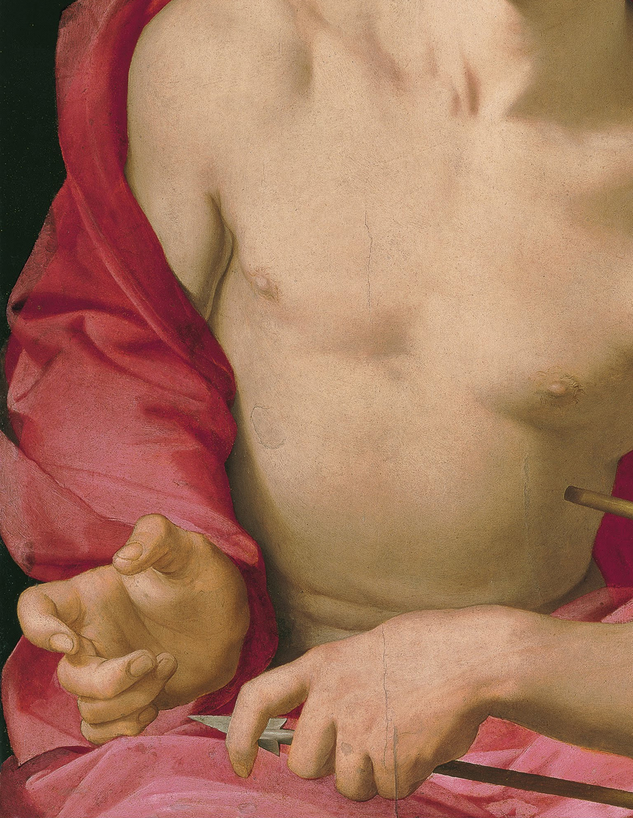 Agnolo Bronzino (detail) Saint Sebastian,Circa.1533.