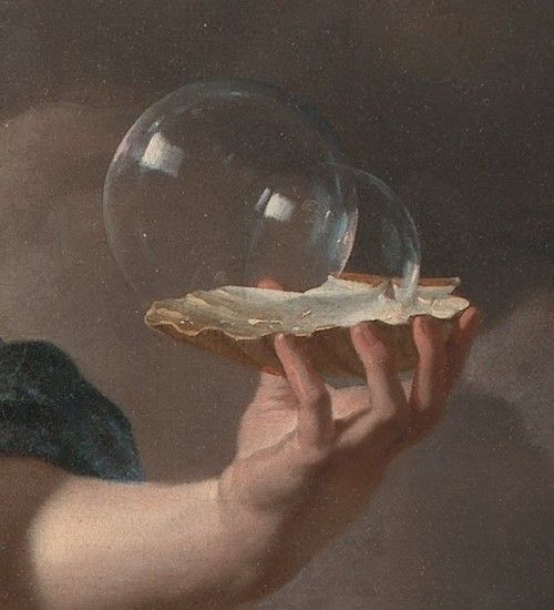 Boy Blowing Soap Bubbles - Allegory on the Transitoriness and the Brevity of Life (detail), Karel Dujardin, 1668