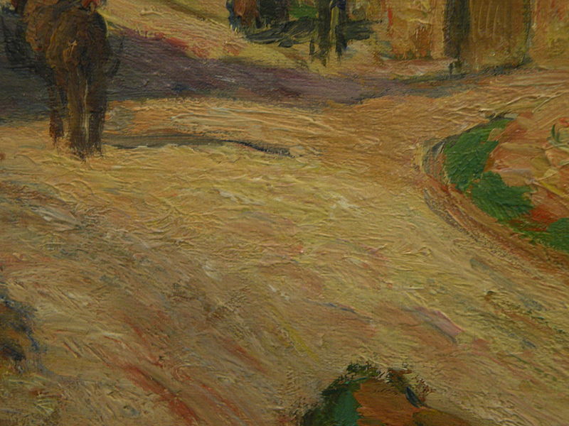 Pissarro - Un carrefour à l'Hermitage, Pontoise (détail)