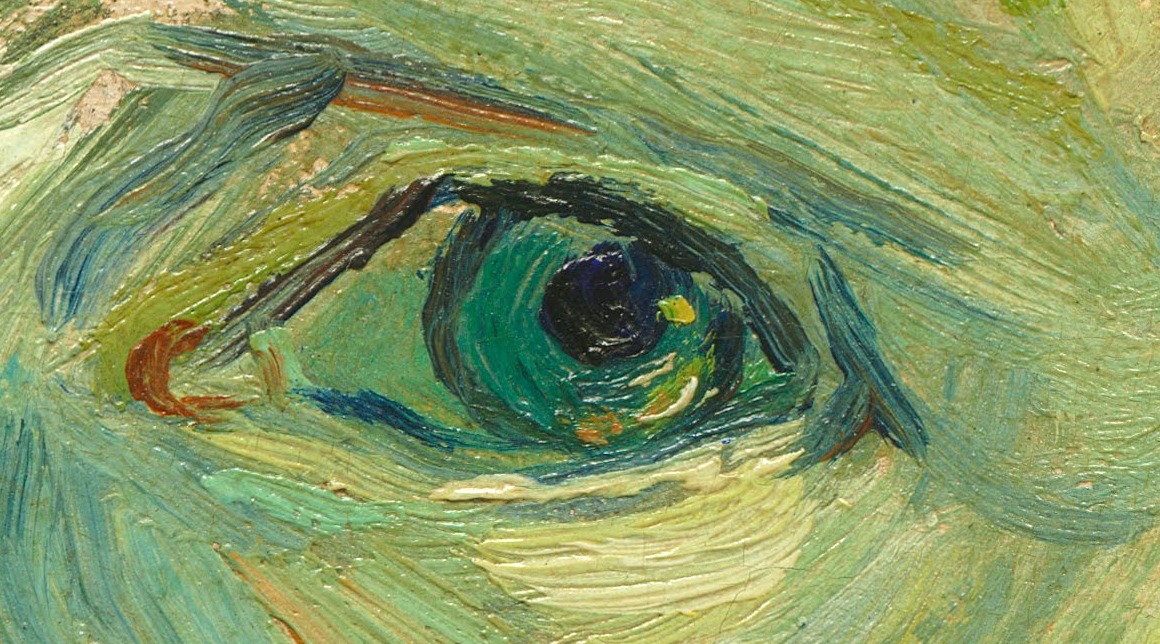 Vincent van Gogh, Detail of eye from Self Portrait (1889).