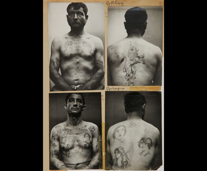 Images from the Lacassagne series, anthropological photographs taken between 1920 and 1940 at the police headquarters i