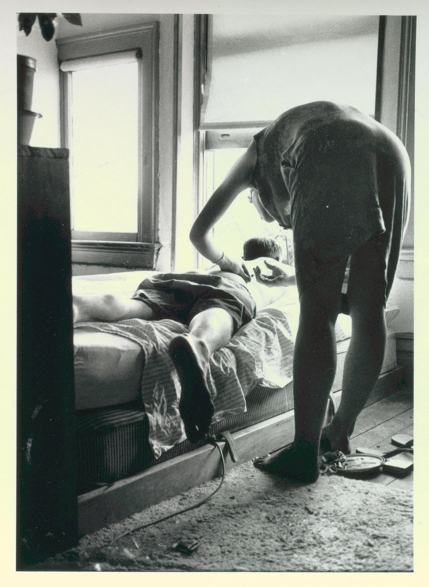 Neal Cassady in Millbrook getting psychedelic injection vertical, 1964