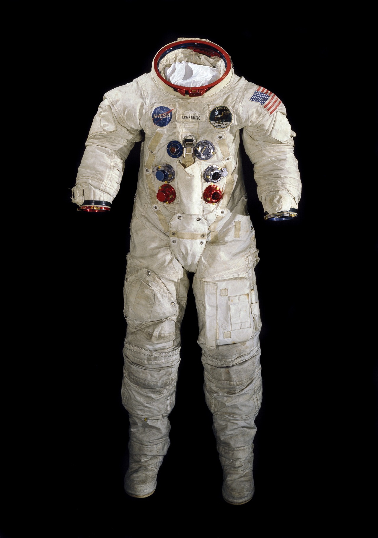 Neil Armstrong’s spacesuit worn on the Apollo 11 mission, which landed the first man on the moon on July 20, 1969