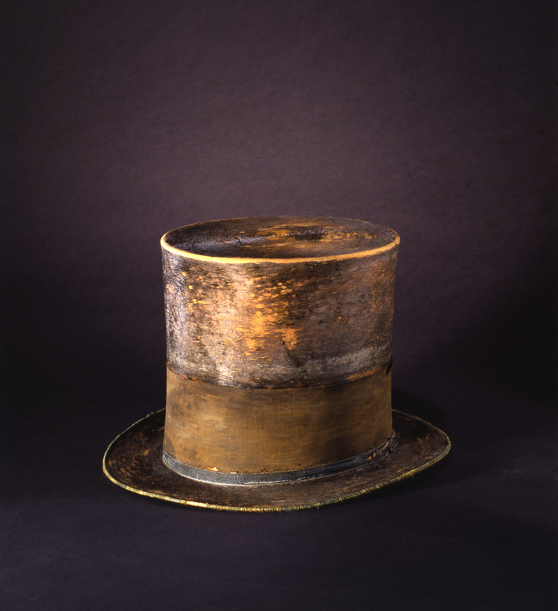 The hat Abraham Lincoln wore on the night he was assassinated