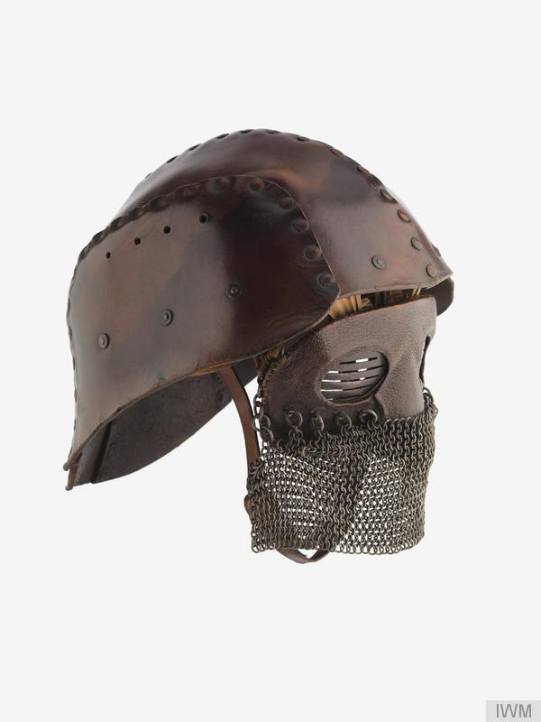 This First World War period protective face masks (as issued to Tank Corps personnel) were worn in the Battle of Cambrai, 20 November 1917.